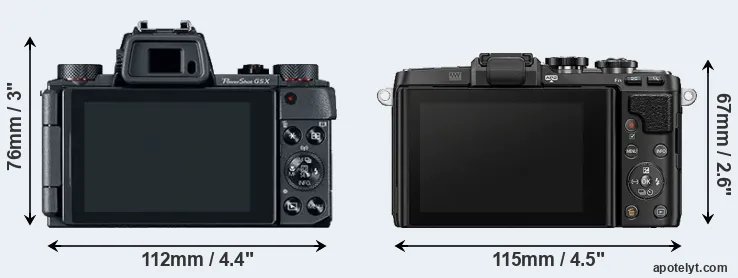 Comparison G5X or E-PL7 rear