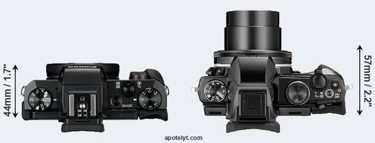 Compare G5X versus Stylus 1 top