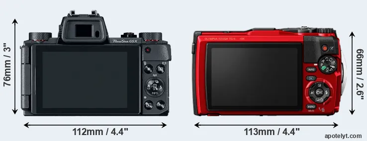 Comparison G5X or TG-6 rear
