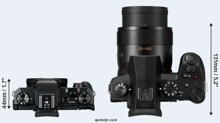 Compare G5X versus FZ1000 II top