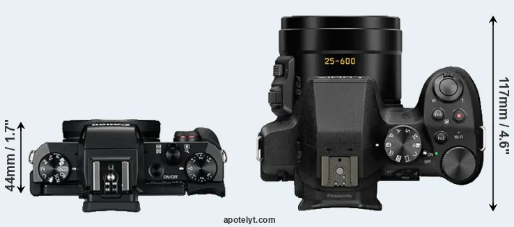 Compare G5X versus FZ330 top
