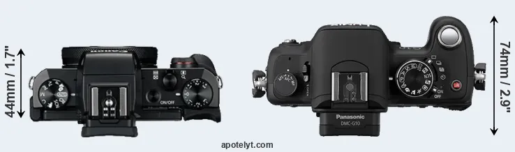 Compare G5X versus G10 top