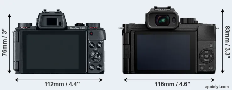 Comparison G5X or G110 rear