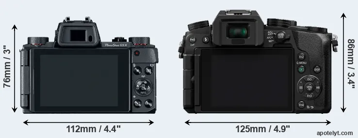 Comparison G5X or G7 rear