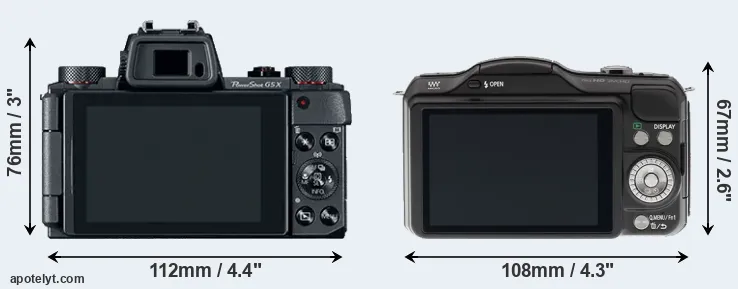 Comparison G5X or GF5 rear