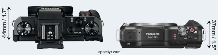 Compare G5X versus GF5 top