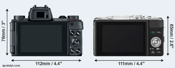 Comparison G5X or GF6 rear