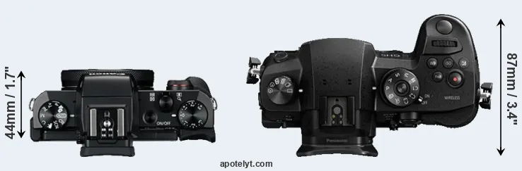 Compare G5X versus GH5 top