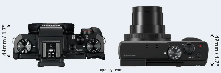 Compare G5X versus TZ95 top