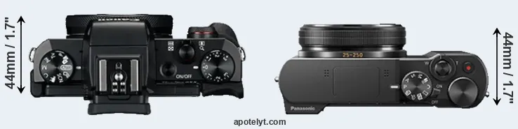 Compare G5X versus ZS100 top