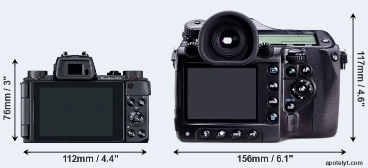Comparison G5X or 645D rear