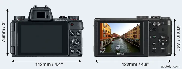 Comparison G5X or MX-1 rear