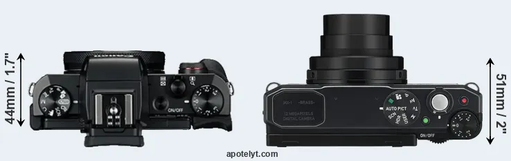 Compare G5X versus MX-1 top