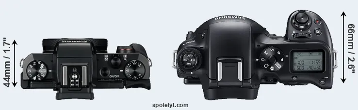 Compare G5X versus NX1 top