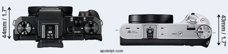 Compare G5X versus NX500 top