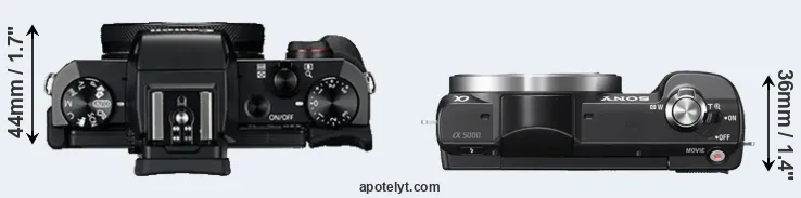 Compare G5X versus A5000 top