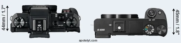 Compare G5X versus A6000 top