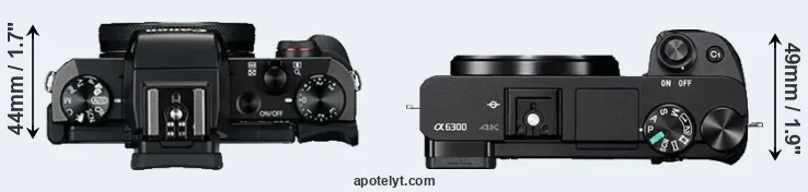 Compare G5X versus A6300 top