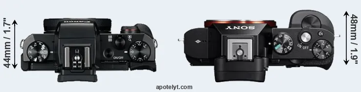 Compare G5X versus A7 top