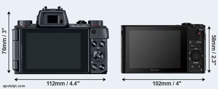 Comparison G5X or HX90V rear