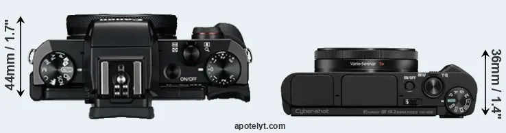 Compare G5X versus HX99 top