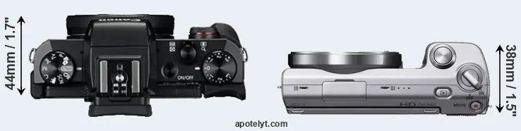 Compare G5X versus NEX-5 top