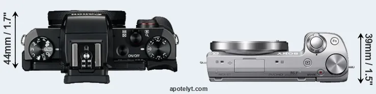 Compare G5X versus NEX-5T top