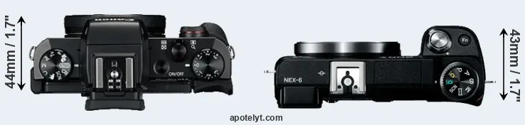 Compare G5X versus NEX-6 top