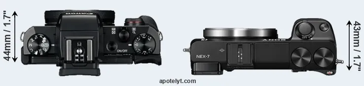 Compare G5X versus NEX-7 top