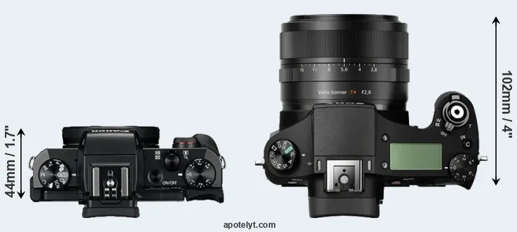 Compare G5X versus RX10 top