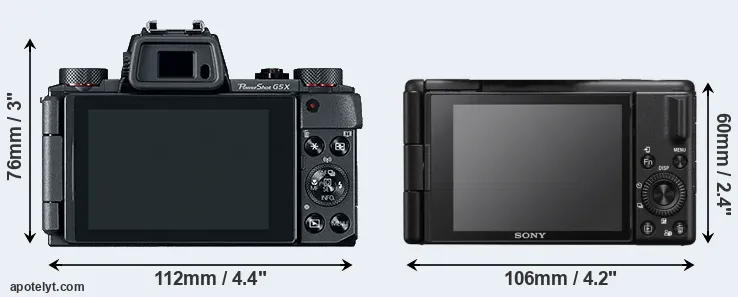 Comparison G5X or ZV-1 II rear
