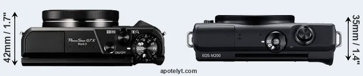 Compare G7X Mark II versus M200 top