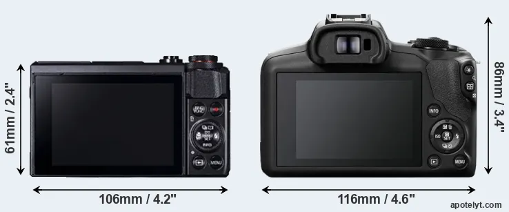 Comparison G7X Mark II or R100 rear
