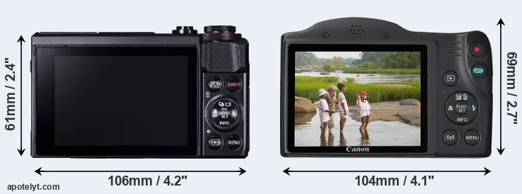 Comparison G7X Mark II or SX430 rear