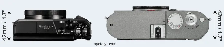 Compare G7X Mark II versus M-E Typ 240 top