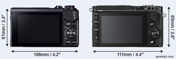 Comparison G7X Mark II or V3 rear