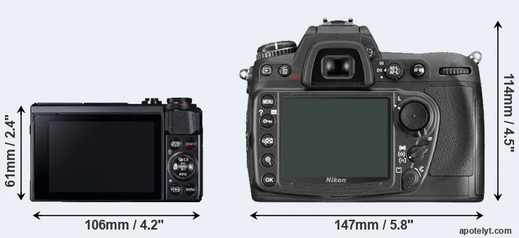 Comparison G7X Mark II or D300 rear