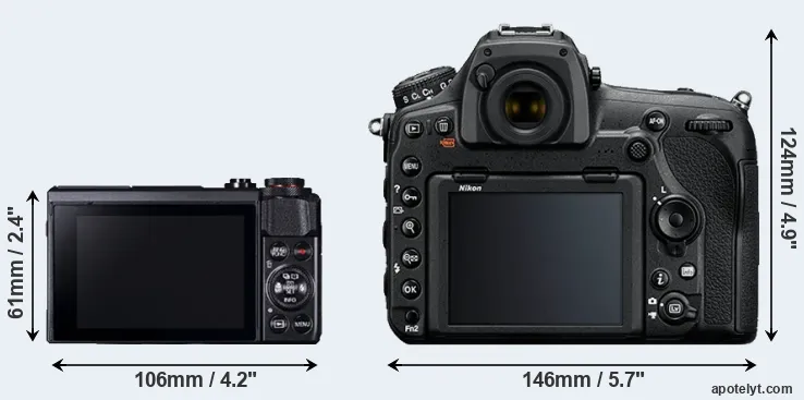 Comparison G7X Mark II or D850 rear