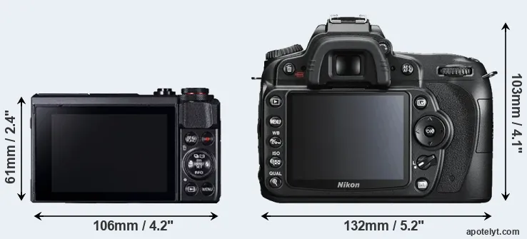 Comparison G7X Mark II or D90 rear