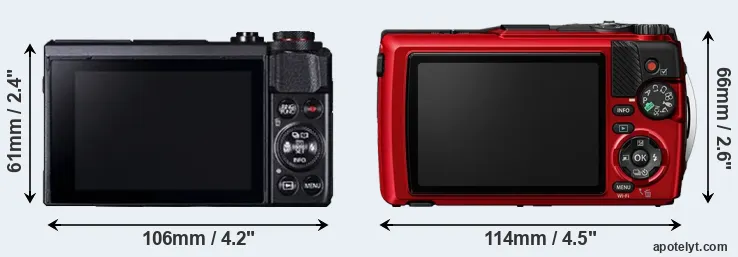 Comparison G7X Mark II or TG-7 rear