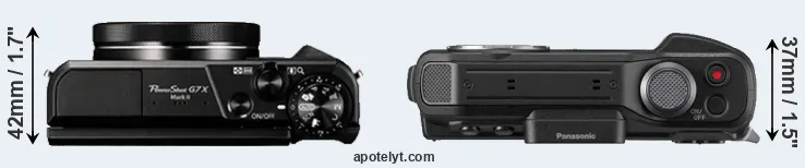 Compare G7X Mark II versus FT7 top