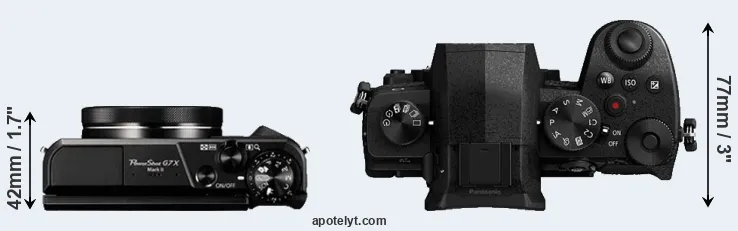 Compare G7X Mark II versus G90 top