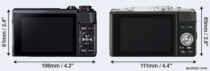 Comparison G7X Mark II or GF6 rear