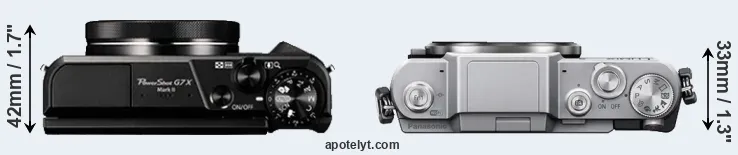 Compare G7X Mark II versus GF7 top