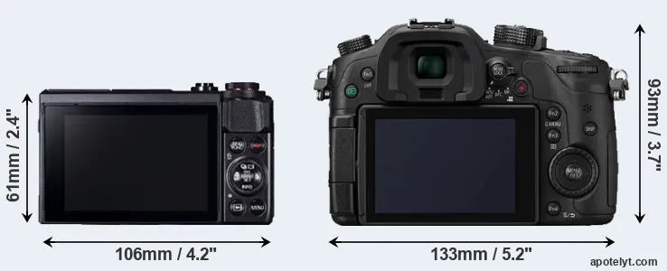 Comparison G7X Mark II or GH4 rear