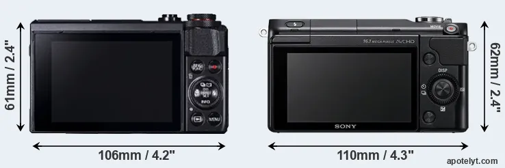 Comparison G7X Mark II or NEX-3N rear