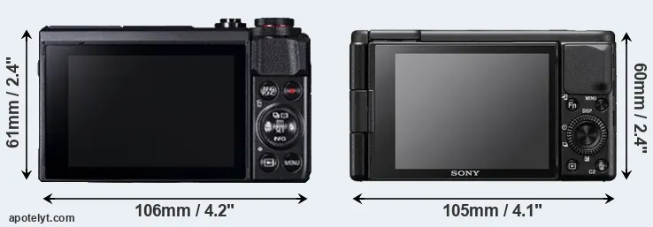 Comparison G7X Mark II or ZV-1 rear