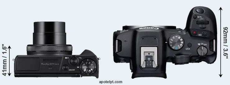 Compare G7X Mark III versus R7 top