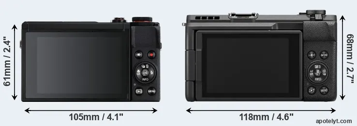 Comparison G7X Mark III or V1 rear