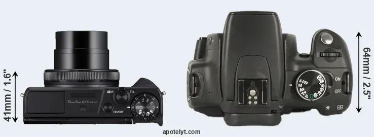 Compare G7X Mark III versus XT top